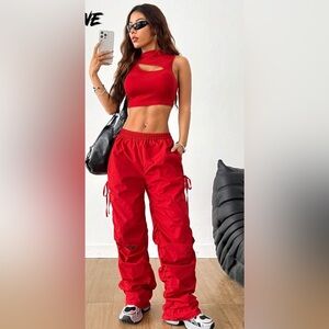 Stylish Red Women's Pants